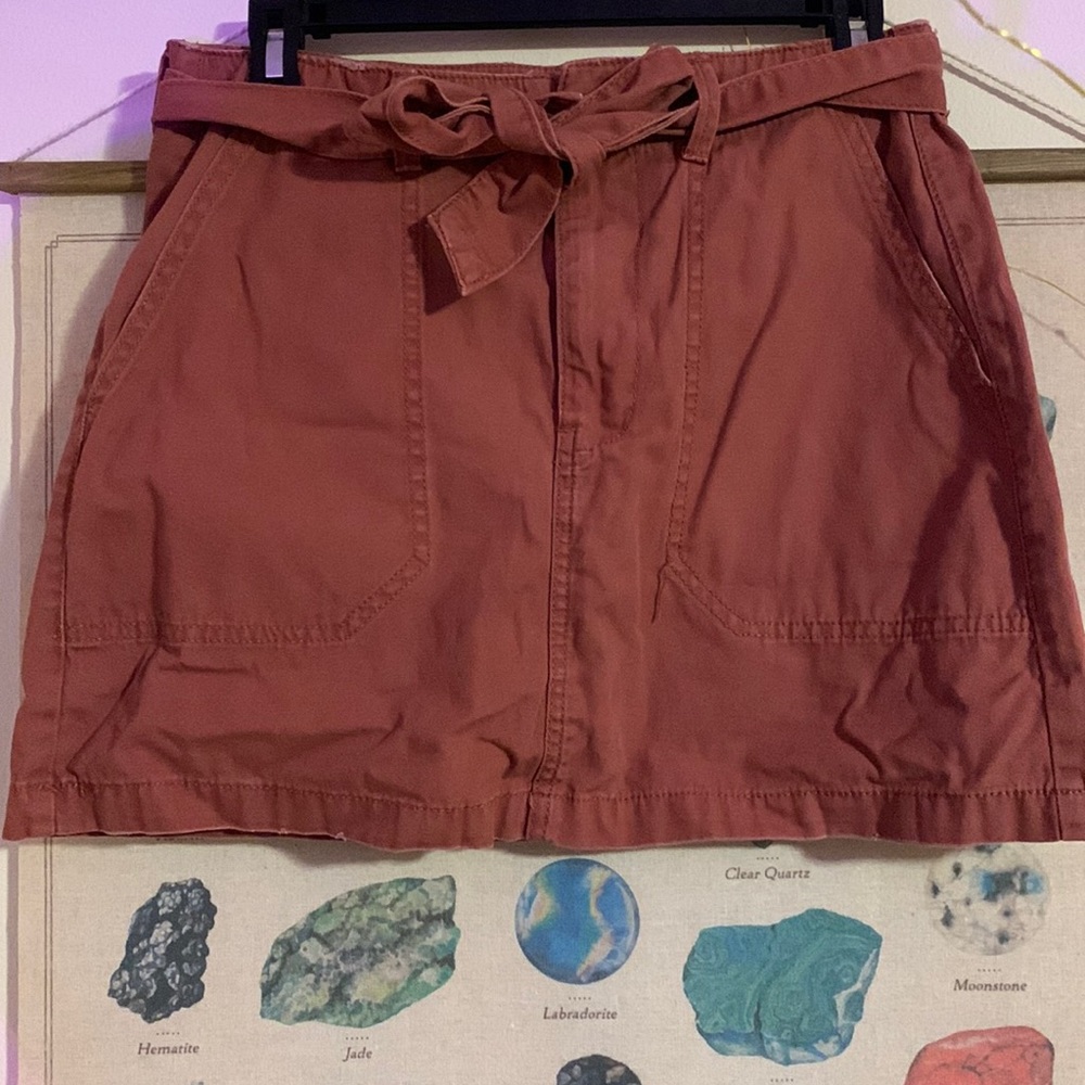 Dark Mauve Cargo Skirt